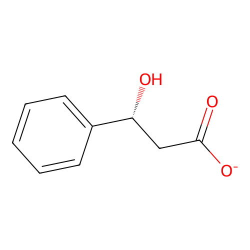 (3R)-3-hydroxy-3-phenylpropanoate structure