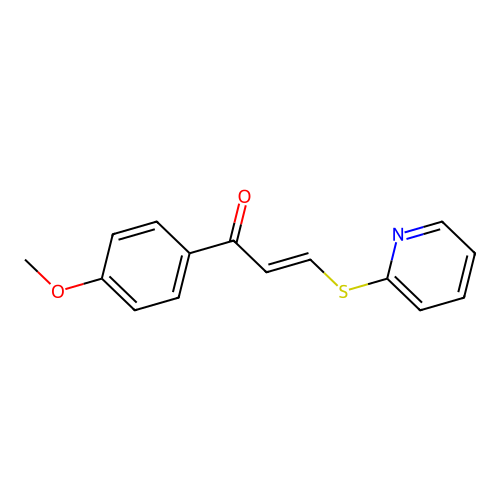 1-(4-Methoxyphenyl)-3-pyridin-2-ylsulfanylprop-2-en-1-one structure