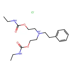 Carbamic acid, ethyl, diester with phenethyliminodiethanol, hydrochloride structure