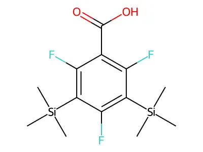 2,4,6-trifluoro-3,5-bis(trimethylsilyl)benzoic Acid structure