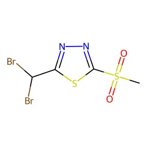 1,3,4-Thiadiazole, 2-(dibromomethyl)-5-(methylsulfonyl)- structure
