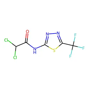Acetamide, 2,2-dichloro-N-(5-(trifluoromethyl)-1,3,4-thiadiazol-2-yl)- structure