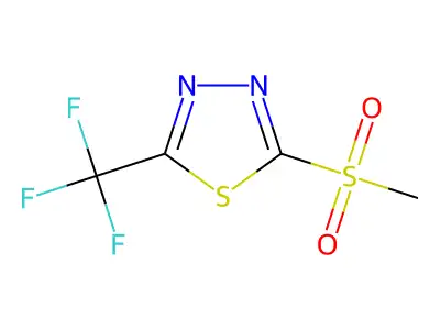 1,3,4-Thiadiazole, 2-(methylsulfonyl)-5-(trifluoromethyl)- structure