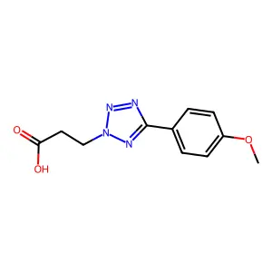 3-[5-(4-Methoxy-phenyl)-tetrazol-2-yl]-propionic acid structure