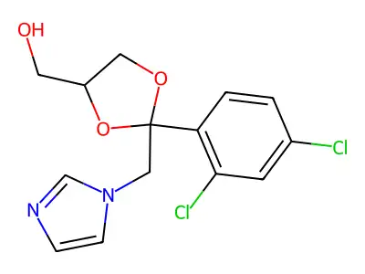 2-(2,4-Dichlorophenyl)-2-(1H-imidazol-1-ylmethyl)-1,3-dioxolane-4-methanol structure