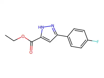 Ethyl 3-(4-fluorophenyl)-1h-pyrazole-5-carboxylate structure