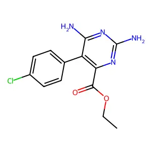 Ethyl 2,6-diamino-5-(4-chlorophenyl)pyrimidine-4-carboxylate structure