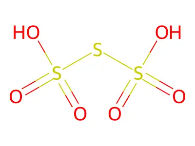 连三硫酸 structure