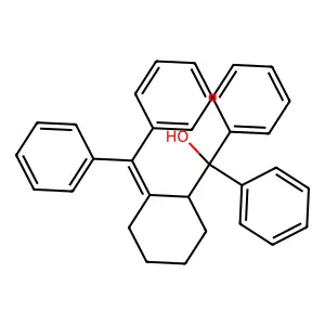 (2-Benzhydrylidenecyclohexyl)-diphenylmethanol structure