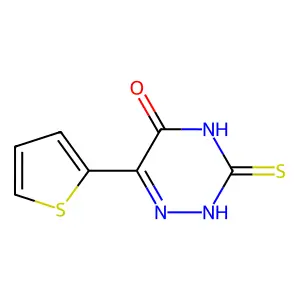 6-(2-thienyl)-3-thioxo-2H,4H-1,2,4-triazin-5-one structure