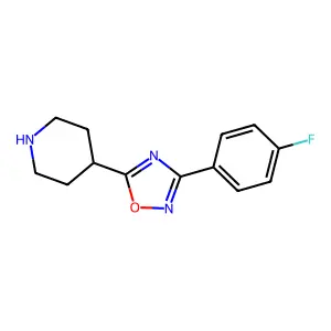 4-[3-(4-Fluorophenyl)-1,2,4-oxadiazol-5-yl]piperidine structure