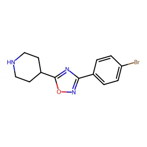 4-[3-(4-Bromophenyl)-1,2,4-oxadiazol-5-yl]piperidine structure