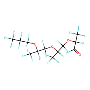 Perfluoro-2,5,8-trimethyl-3,6,9-trioxadodecanoyl fluoride structure