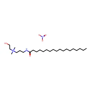 (2-Hydroxyethyl)dimethyl(3-((1-oxooctadecyl)amino)propyl)ammonium nitrate structure