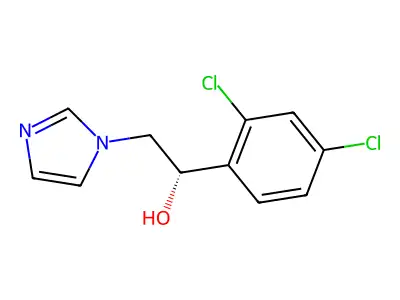 1-(2,4-Dichlorophenyl)-2-(1H-imidazol-1-yl)ethanol, (+)- structure