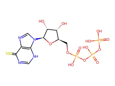 6-Mercaptopurine ribonucleoside triphosphate structure