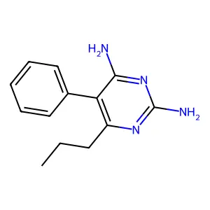Pyrimidine, 2,4-diamino-5-phenyl-6-propyl- structure