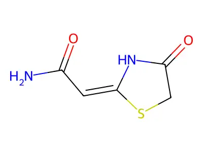 (2E)-2-(4-oxo-1,3-thiazolidin-2-ylidene)acetamide structure