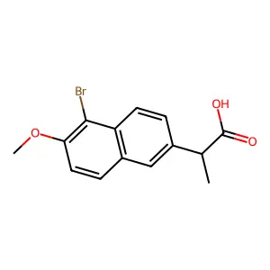 2-(5-Bromo-6-methoxynaphthalen-2-yl)propanoic acid structure