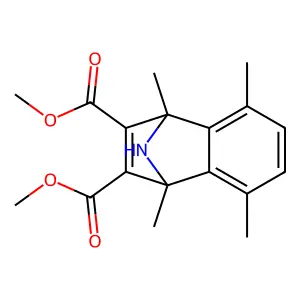 Dimethyl 1,4,5,8-tetramethyl-1,4-dihydro-1,4-epiminonaphthalene-2,3-dicarboxylate structure