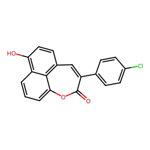 3-(4-Chlorophenyl)-7-hydroxy-2H-naphth(1,8-bc)oxepin-2-one structure