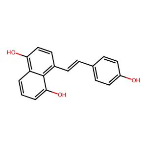 1,5-Naphthalenediol, 4-(p-hydroxystyryl)- structure