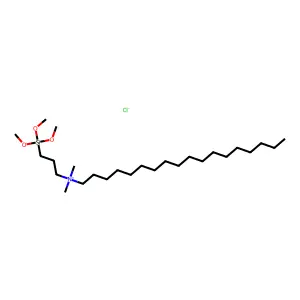 Dimethyloctadecyl(3-(trimethoxysilyl)propyl)ammonium chloride structure