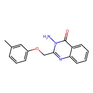 3-amino-2-[(3-methylphenoxy)methyl]-4(3H)-quinazolinone structure