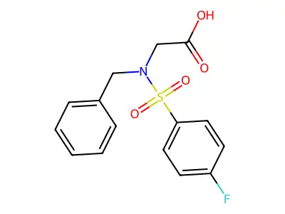 N-benzyl-N-[(4-fluorophenyl)sulfonyl]glycine structure