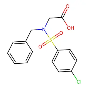 2-(N-benzyl4-chlorobenzenesulfonamido)acetic acid structure