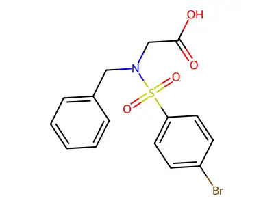 N-benzyl-N-[(4-bromophenyl)sulfonyl]glycine structure