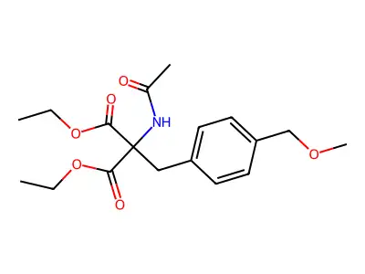 Diethyl 2-(acetylamino)-2-[4-(methoxymethyl)benzyl]malonate structure