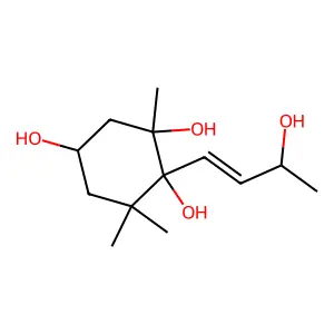 7-Megastigmene-3,5,6,9-tetraol structure