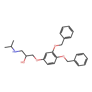 1-[3,4-Bis(phenylmethoxy)phenoxy]-3-(propan-2-ylamino)propan-2-ol structure