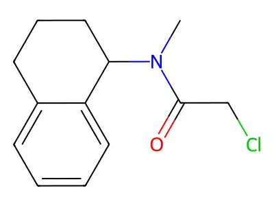 2-chloro-N-methyl-N-(1,2,3,4-tetrahydronaphthalen-1-yl)acetamide structure