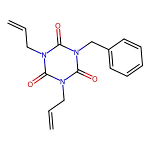 S-Triazine-2,4,6(1H,3H,5H)-trione, 1-benzyl-3,5-diallyl- structure