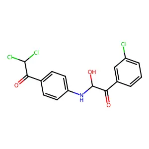 Ethanone, 1-(3-chlorophenyl)-2-((4-(dichloroacetyl)phenyl)amino)-2-hydroxy- structure