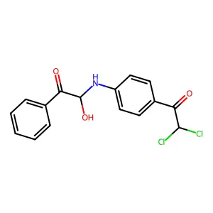 Ethanone, 2-((4-(dichloroacetyl)phenyl)amino)-2-hydroxy-1-phenyl- structure