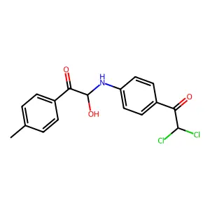 Ethanone, 2-((4-(dichloroacetyl)phenyl)amino)-2-hydroxy-1-(4-methylphenyl)- structure