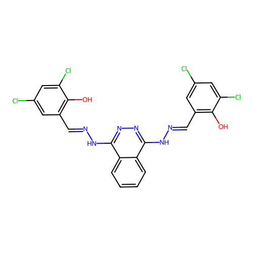 (6Z)-2,4-dichloro-6-[[2-[4-[2-[(Z)-(3,5-dichloro-6-oxocycloh structure