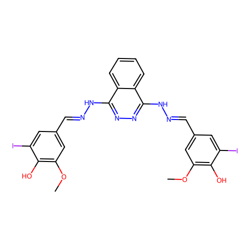 (4Z)-2-iodo-4-[[2-[4-[2-[(Z)-(3-iodo-5-methoxy-4-oxocyclohex structure