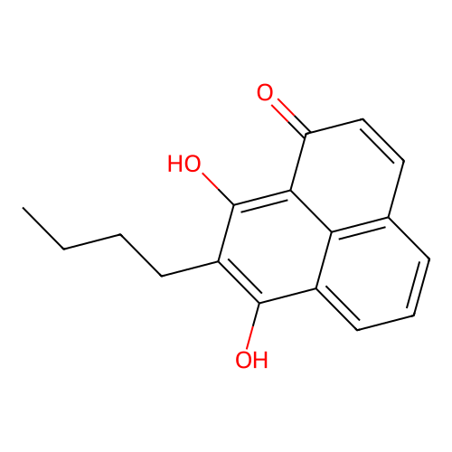 2-Butyl-3,9-dihydroxyphenalen-1-one structure