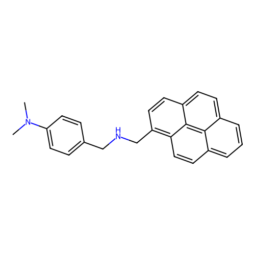 1-Pyrenemethanamine, N-[[4-(dimethylamino)phenyl]methyl]- structure