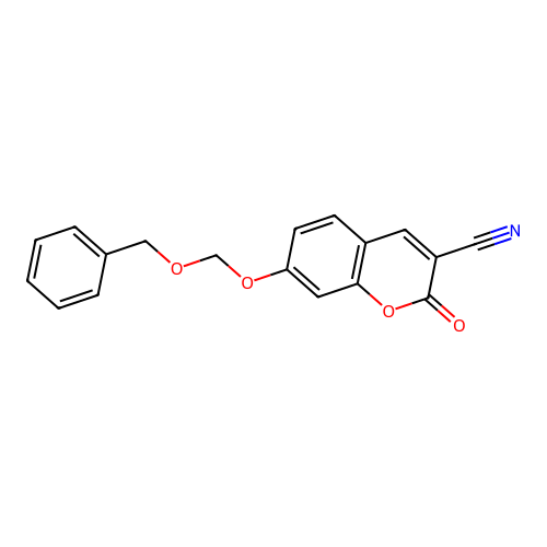 7-[(benzyloxy)methoxy]-2-oxo-2H-chromene-3-carbonitrile structure