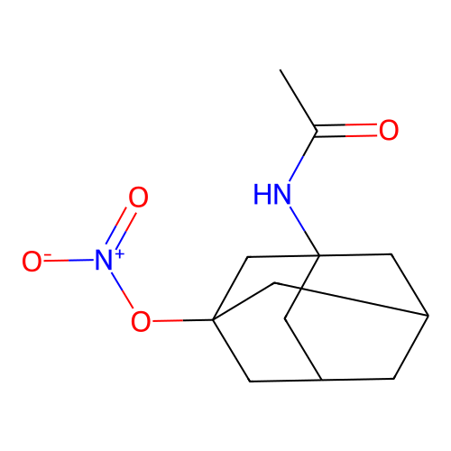 (1S,3R,5R,7S)-3-Acetamidoadamantan-1-YL nitrate structure