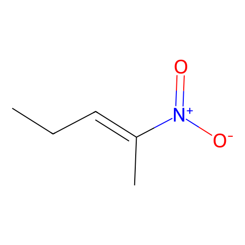 2-Nitro-2-pentene structure