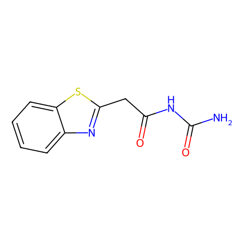 N-(1,3-benzothiazol-2-ylacetyl)urea structure