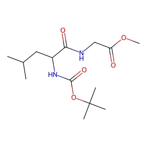 methyl N-(tert-butoxycarbonyl)leucylglycinate structure