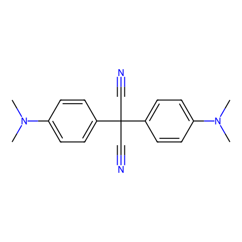 2,2-Bis[4-(dimethylamino)phenyl]malononitrile structure