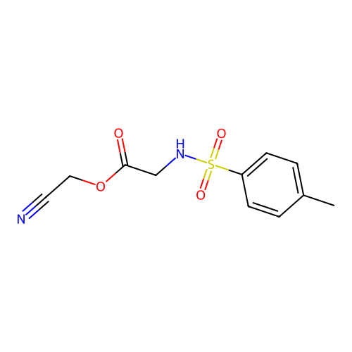 Cyanomethyl 2-[(4-methylphenyl)sulfonylamino]acetate structure